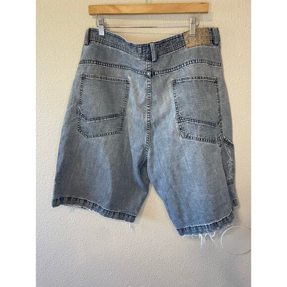 VTG Billabong Y2K Men’s Gray Distressed Cotton Bermuda Skater Shorts Size 38 - Picture 5 of 16